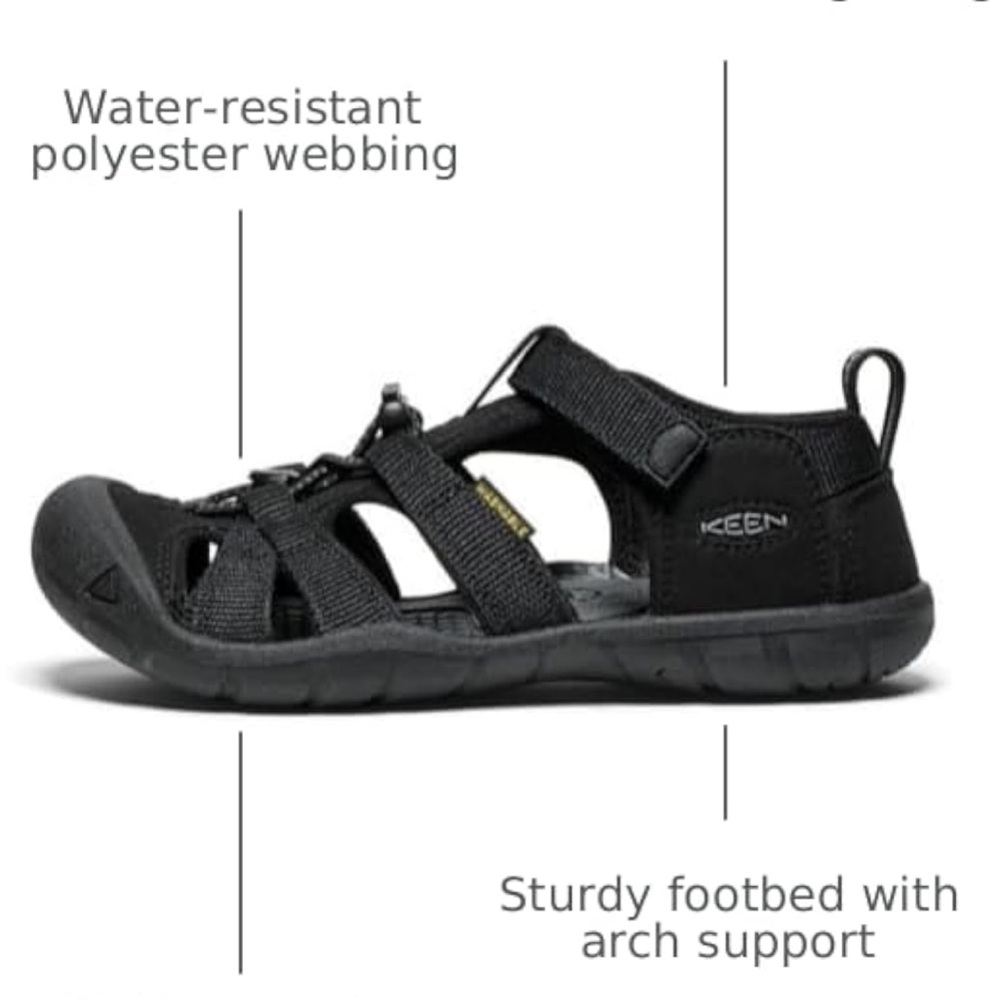 Keen Toddler Black Closed-Toe Adventure Sandals